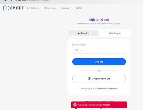 Comnet 12 ay peşin ödediğim 9 ay kalan hizmeti tek taraflı sonlandırdı