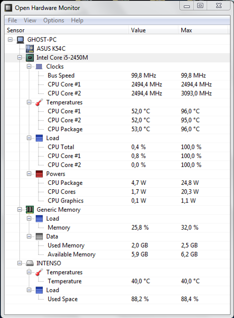 Asus X54C İşlemci,Ram,Ssd yükseltme