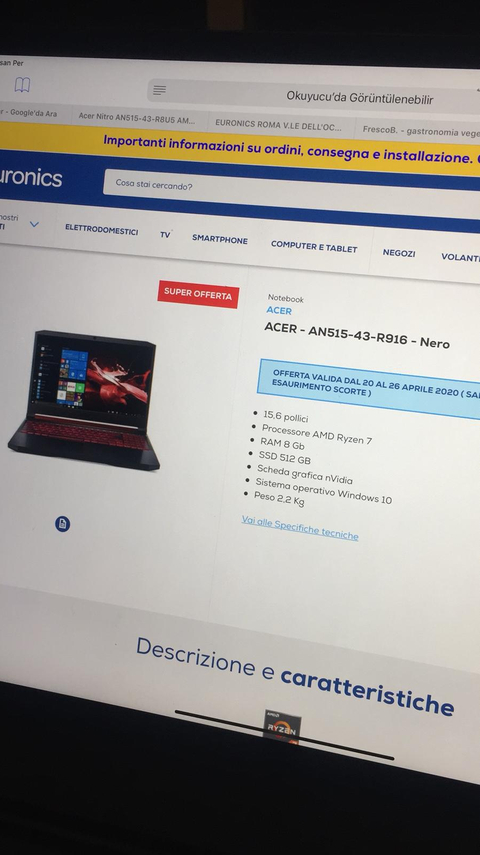 Acer AN515 Notebook