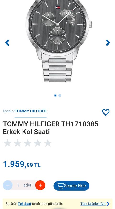 Tommy Hilfiger TH1791531 Erkek Kol Saati 1189TL(Tek Saat)