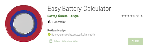 Batarya Paketi Hesaplama Uygulaması (Easy Battery Calculator)