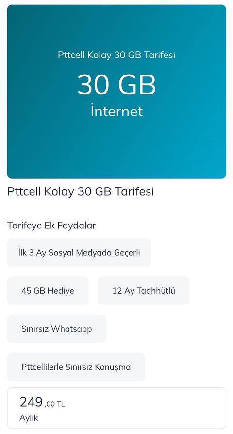 PTTcell Kolay Tarifeler