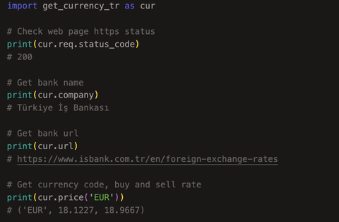 Python ile İş Bankası'ndan anlık döviz kurlarını çekme