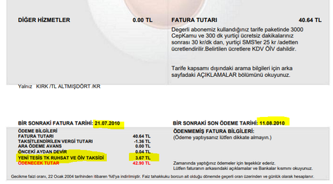 Turkcel taahüt bozma hakkında