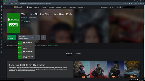 Game pass ultimate 3 yılık 585 tl'ye alınabiliyor.