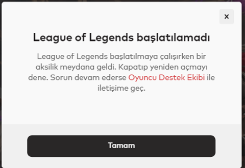 LOL BAŞLATILIRKEN BİR AKSAKLIK MEYDANA GELDİ