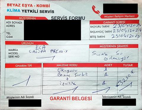  KOMBİ ARIZALARI BURAYA