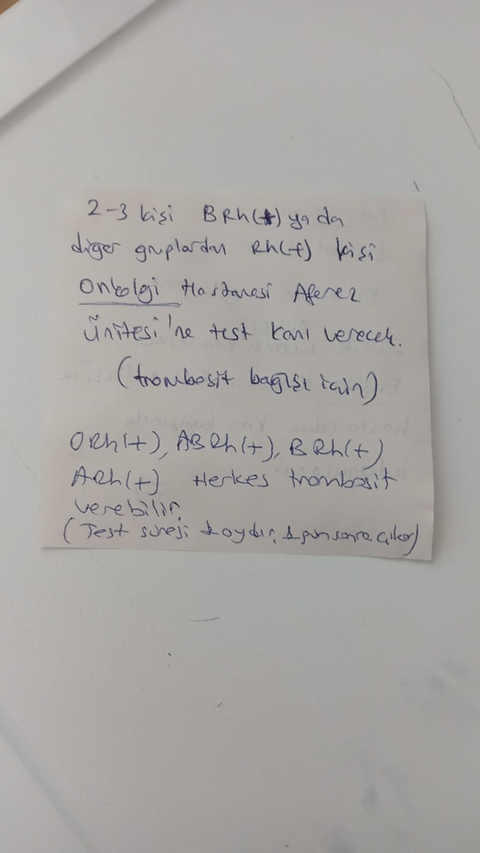 ÖNEMLİ Arkadaşlar kanser tedavisi gören dedem için acil trombosit kan ihtiyacımız var(ANKARA)