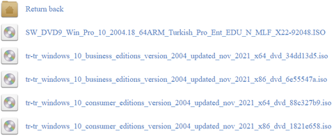 Windows 10 Güncel MSDN ISO Dosyaları:  21H1 19043.2364 - 21H2 19044.2364 - 22H2 19045.2364