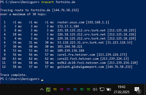 Turknet primetime'da baazen ping olması