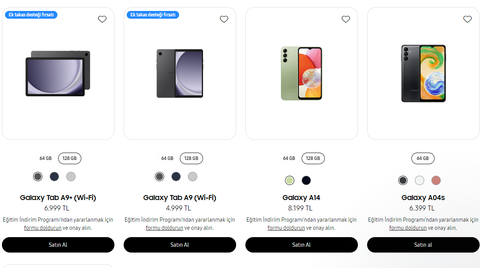 Samsung'da öğrenci indirimi başladı: Telefonlarda %18, tabletlerde %20 indirim!