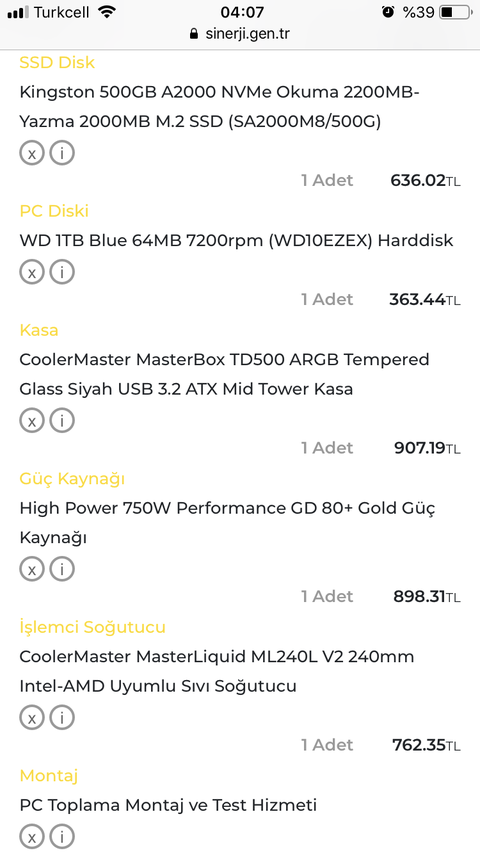 Rtx 3070li Sistem Kurdum Öneriler?