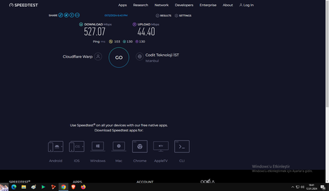 Superonline 1.1.1.1 DNS'i engellemiş