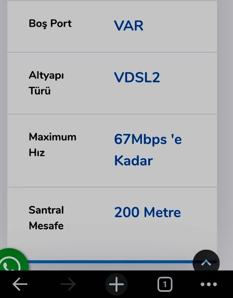 16 ADSL'den 24 VDSL'e geçiş sonrası hat ve hız değerleri SS'Lİ