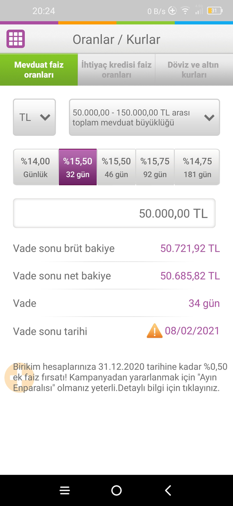 Kredi çekip faize yatırmak ?