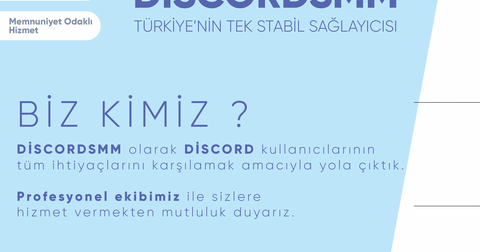 DiscordSMM.com | Türkiyenin 1 numaraları Discord Hizmetleri Sağlayıcısı