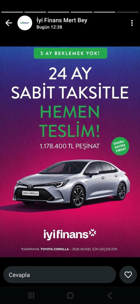 İyi Finans Hemen Teslim Araç Kampanyası