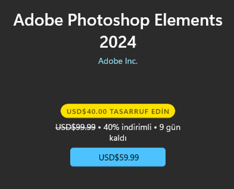 Adobe Photoshop Elements 2024 - 170TL