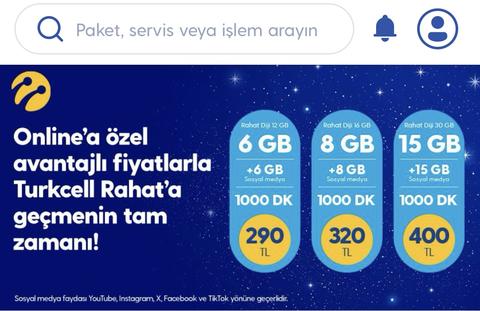 Turkcell'den faturasız yıllık paket isteyenler kulübü