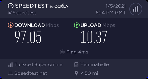 Fast Ethernet Sınırlaması Sebebiyle 94 MBPS limiti