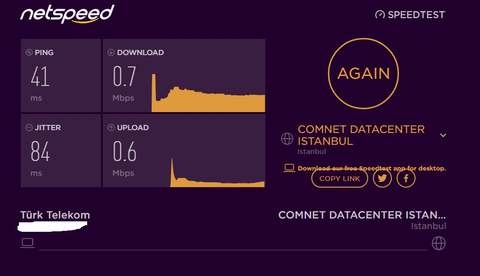 TÜRK TELEKOM EVDE İNTERNET HIZIM !!!