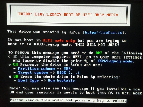 Artık Sorunu Çözene Ödül Vereceğim!  Windows Kurarken ERROR: BIOS/LEGACY BOOT of UEFI-Only Media Hat