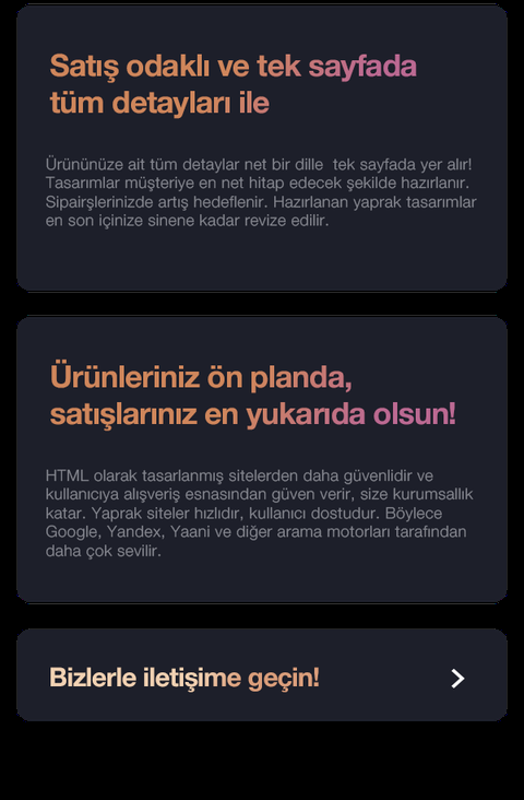 Yaprak Site Tasarımı🏆Tek Ürün satış Sitesi Tasarımları 🚀 Profesyonel Tasarım Hizmeti