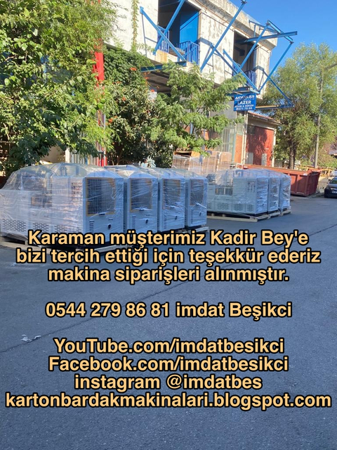 Karton bardak üretme işi yapmak isteyenler buraya