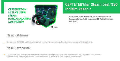 CEPTETEB Ten Steam de %50 indirim zamanı