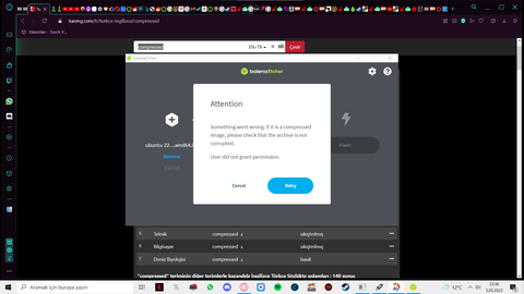 Ubuntu bootu yaparken sorun yaşıyorum