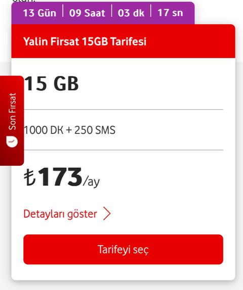 Vodafone dan Yalın Fırsat Tarifeler! Son Geçiş Tarihi 5 Mart! 60 GB 324₺