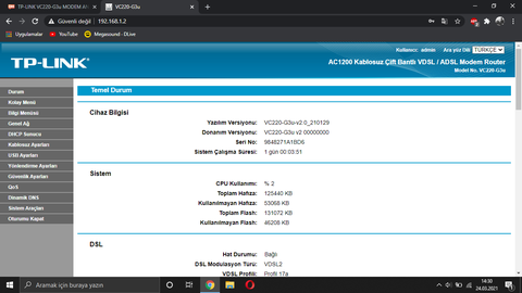 TP-LINK VC220-G3u MODEM ANA KONU / HIZ SORUNLARI & YAZILIM GÜNCELLEMESİ GELDİ