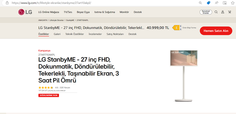 LG StanbyME- 27ART10AKPL & 27LX6TDGA | Ana Konu