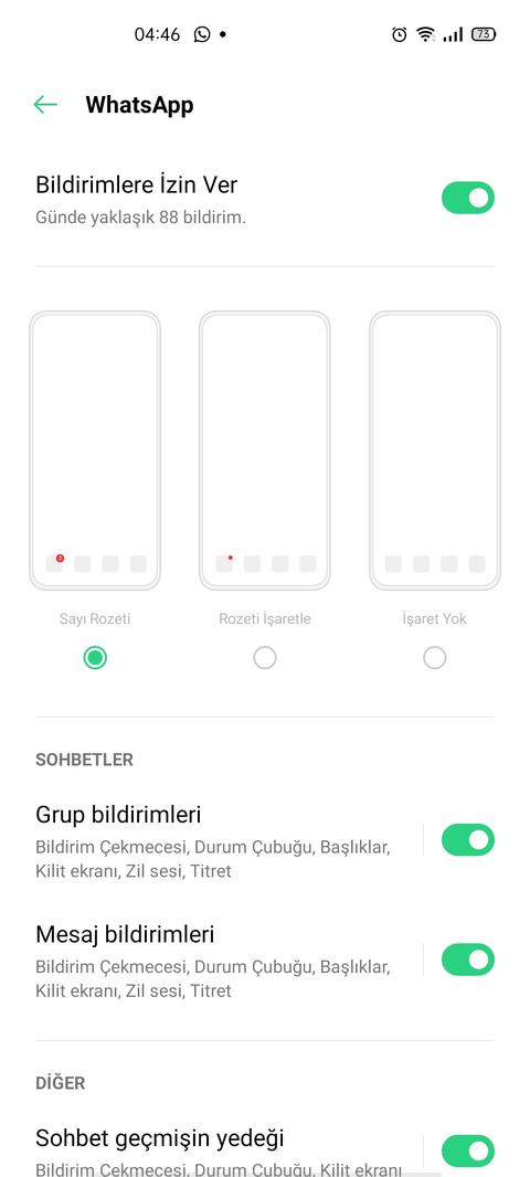 Android Bildirim Sayisi Hk