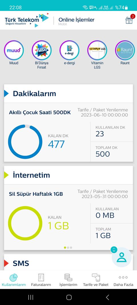 Türk Telekom MediaMarkt Akıllı Saat 1 GB Tarifesi (26₺)