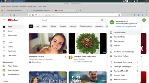 Youtube'da kanal açamiyorum - yardim lutfen (sorun cozuldu))