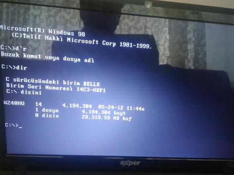 Exper laptop bios güncellemesi