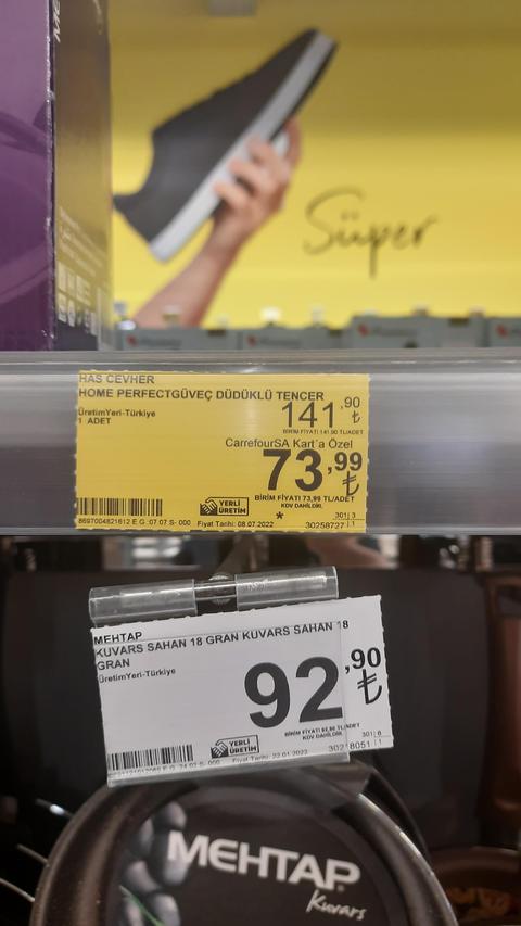 Carrefourda düdüklü tencerede indirim 74 tl