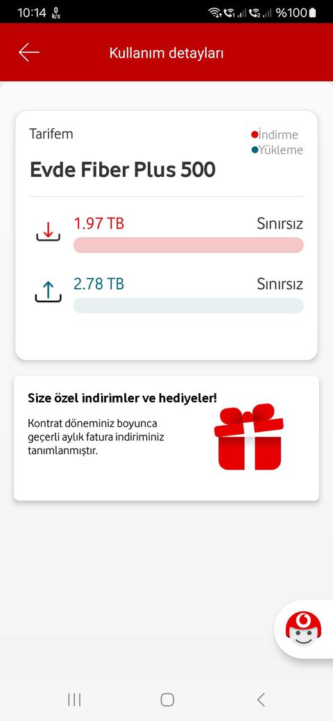 Bu ay kaç gb internet kullandınız?