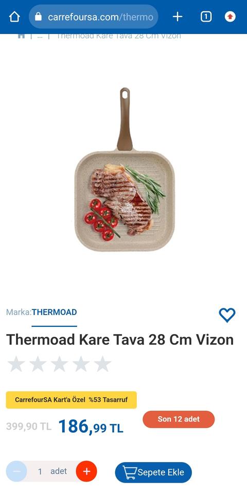 Thermoad Kare Tava 28 Cm Vizon 187TL
