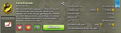 10 lvl klanımıza bb12 alım yapıyoruz