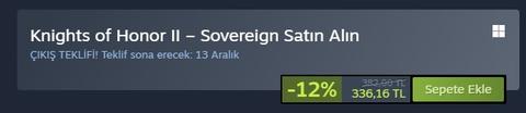 Knights of Honor II: Sovereign Türkçe Dil Desteği ile Geliyor!!