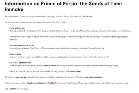 Prince of Persia: The Sands of Time Remake | PS5 | ANA KONU