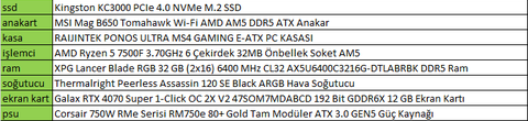 35k civarı sistem tavsiye