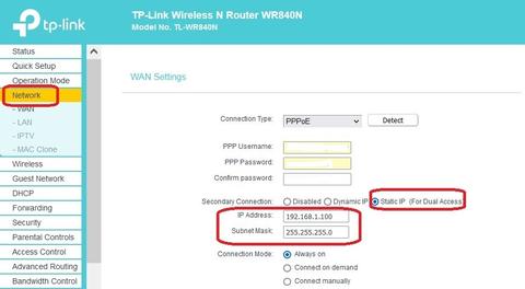 router ile pppoe bağlantısında VDSL modeme erişim