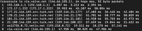 vie.valve.net ping sonucumuzu paylaşalım.