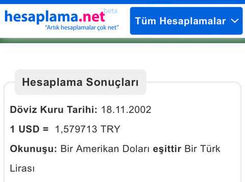 Eşit süreler artış oranları  ( dolar ) Ecevit-Akp hükümetleri