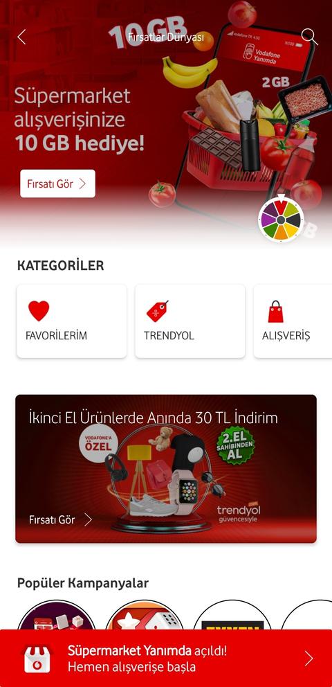 Vodafone Yanımda - Dolapta 60a 30 İndirim