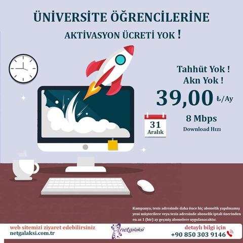 8 Mbps'e kadar Limitsiz 39 tl yanıyorr