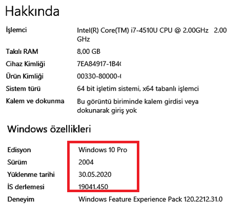 windows 10 ssd ilgili bir sorun